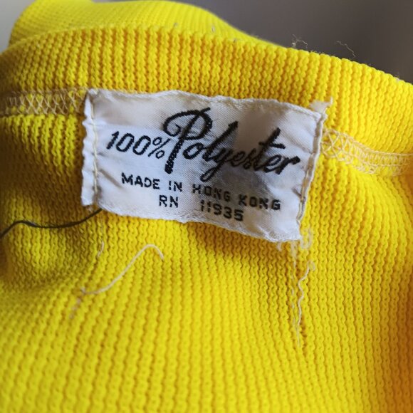 Women's Small Vintage T-shirt 1970's Disco Ribbed V-Neck Polyester Stretch - Picture 4 of 7